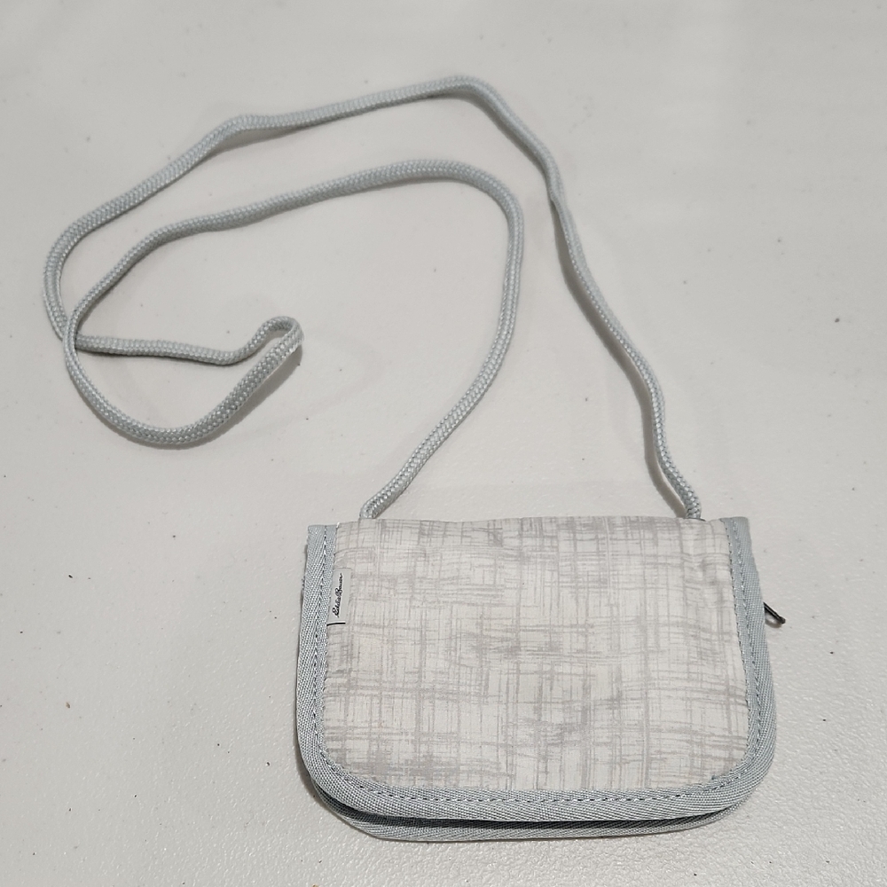 Eddie Bauer Crossbody Travel Wallet Grey